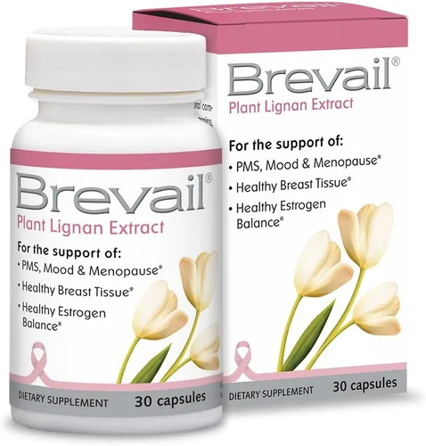 Vista 2 de Barlean's Paquete de suplementos de apoyo hormonal para mujer, 30 cápsulas Brevail y 120 cápsulas blandas de suplemento de aceite de onagra