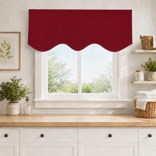 Vista 10 de Aquazolax Half Window Curtains 24 Inch Length, 28" Wide Rod Pocket Small Window Treatment for Kitchen, Bathroom, Camper, Beige, 2 Panels Set