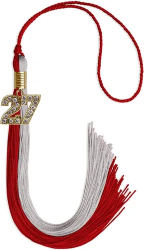 Vista 121 de Endea Graduation Borla de doble color con dije dorado (negro/oro brillante, 2022)
