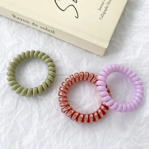 Vista 4 de Lazos para el cabello, 12 bobinas en espiral para despedida de soltera, regalo de dama de honor para novia, boda, mujeres, fiestas, invitados, Negro