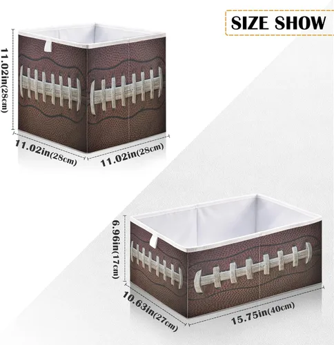 Vista 2 de Ollabaky Cubo de almacenamiento de girasoles, cesta de almacenamiento plegable de tela, caja organizadora de tela con asa para armarios, estantes
