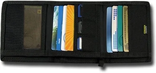 Vista 4 de RapDom Tactical - Cartera de tres pliegues, color negro, Negro -, Cartera con cremallera