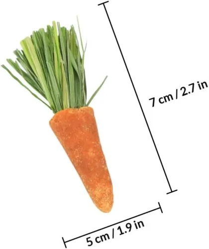 Vista 2 de CLISPEED 18pcs Rabbit Chew Carrot Toys for Hamsters and Small Pets