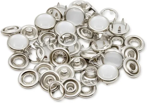 Vista 5 de Dritz 25-R Pearl Snap Fasteners, blanco, tamaño 16 (7/16 pulgadas), 12