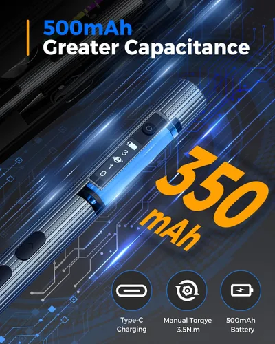 Vista 3 de LIFEGOO - Mini destornillador eléctrico, juego de destornilladores de precisión 58 en 1 con 50 puntas magnéticas, pantalla digital, kit