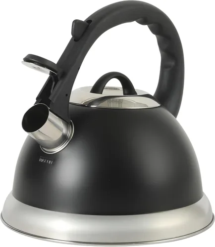 Vista 6 de Hervidor de agua para té con silbido Mr. Coffee 91407.02 Flintshire, de acero inoxidable, 1.75 qt, Plateado