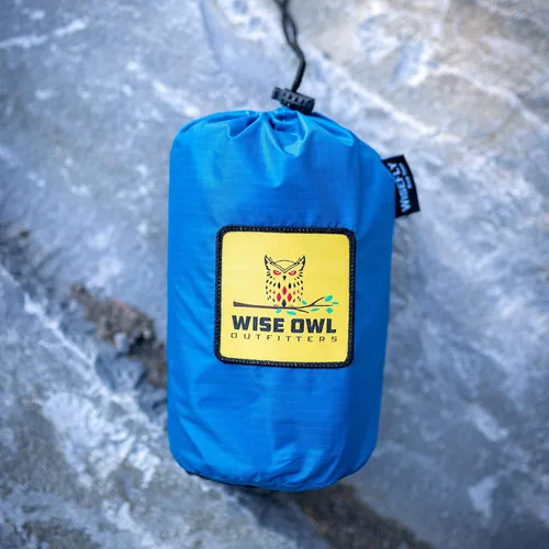 Vista 5 de Wise Owl Outfitters Toldo para Hamaca – Funda de lona impermeable para acampar con estacas de tienda de campaña y bolsa de transporte, refugio