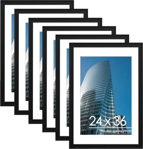 Vista 12 de PEALSN - Juego de 6 portarretratos de 5 x 7 pulgadas para fotos de 4 x 6 pulgadas con paspartú/5 x 7 pulgadas sin paspartú, para montaje en Negro