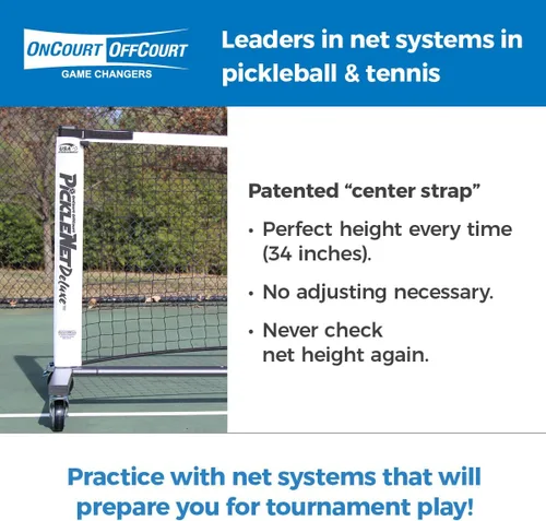 Vista 7 de ONCOURT OFFCOURT PickleNet Deluxe TAPND - Ruedas de bloqueo de tubos ovalados de 22 x 34 pulgadas, sistema de red de pickleball