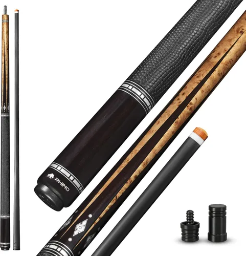 Vista 9 de RHINO Eclipse II Carbon Fiber Low Deflection Pool Cue Ámbar (Ember)