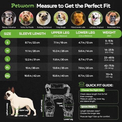 Vista 2 de PetWarm Fundas para patas de perro, impermeable, protector de codo y rodilla de recuperación, par antilamidas para perros pequeños, protección Azul