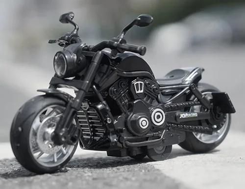 Vista 8 de Juguete de motocicleta para tirar hacia atrás, regalo de moto con iluminación musical, juguetes de motocicleta Wolverine para niños de 3 a 12 años