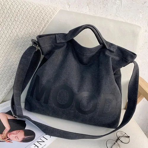 Vista 2 de Bolsa de lona, bolsa de hombro cruzada para mujeres y hombres, con cremallera, bolsa de mensajero de viaje, bolsos de hombro