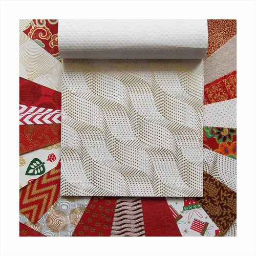 Vista 5 de Paperhues Papel de recortes hecho a mano rojo-blanco colección de Navidad, 12 x 12 pulgadas, 24 hojas