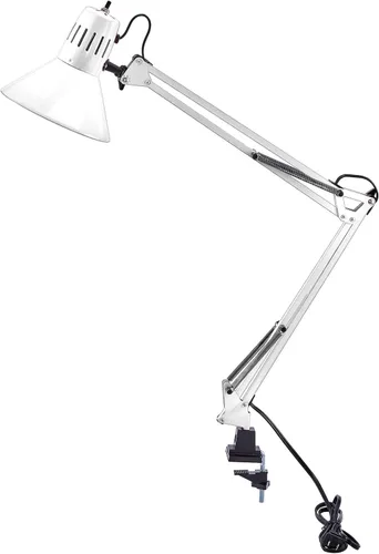 Vista 11 de Bostitch Office VLF100D - Lámpara de escritorio con brazo oscilante, metal, alcance de 36 pulgadas con ajuste multijunta, incluye bombilla LED