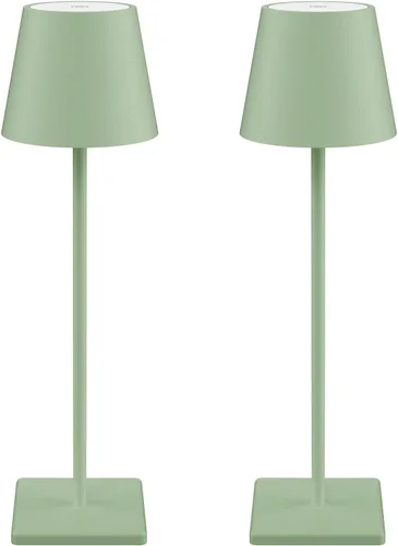 Vista 12 de Lámpara de mesa inalámbrica dorada, 5500 mAh, luz de mesa de latón, 3 temperaturas de color, regulable, recargable, para exteriores, restaurante Oro