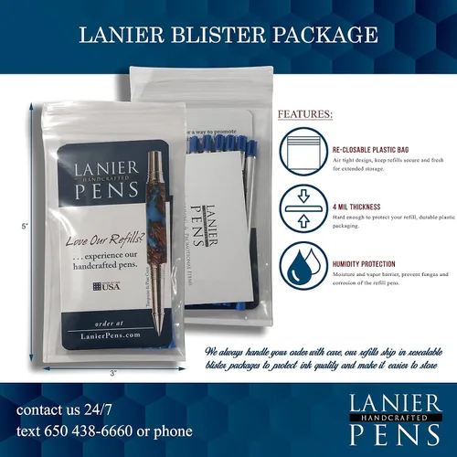 Vista 2 de Lanier Combo Pack – Paquete de 4 – Monteverde Rollerball S22 Recarga de tinta para pasta compatible con la mayoría de bolígrafos Sheaffer