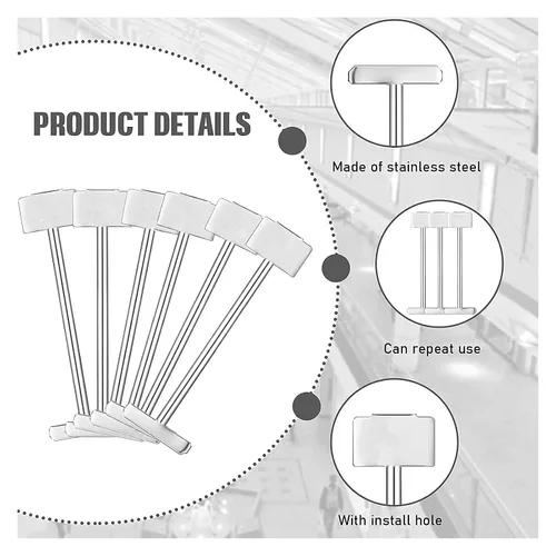 Vista 3 de 100pcs 1.5mm Replacement T-pin Steel pins, Suitable for Floor and wall Tile Leveling Systems, Ceramic Construction Tools(Agujas de Acero T-Pins-100