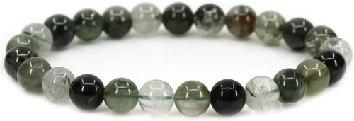 Vista 41 de Amandastone Pulsera elástica de cuentas redondas de 0.315 in con piedras preciosas naturales de 7 pulgadas