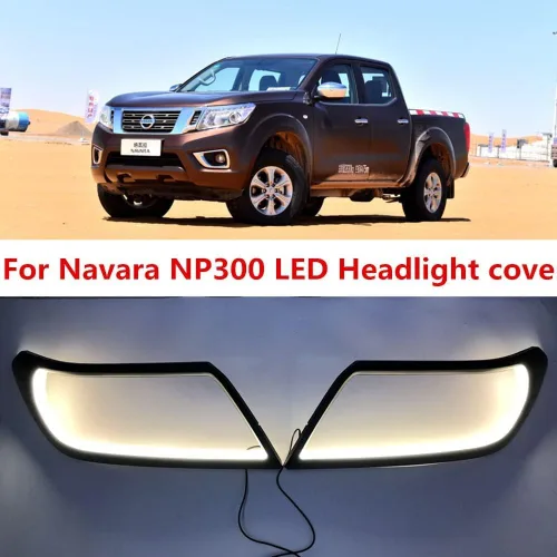 Vista 2 de Reemplazo de la cubierta del faro delantero LED para Nissan Navara Frontier NP300 2015-2017