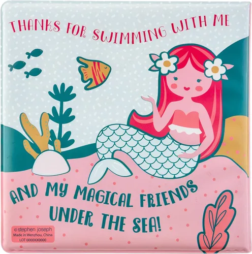 Vista 2 de Stephen Joseph, Libro flotante que cambia de color, juguetes de baño para niños pequeños, sirena