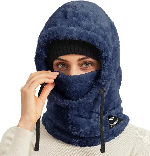 Vista 12 de Ski Mask Balaclava Wind-Resistant Winter Face Mask for Women/Men Adjustable Warm Hood Cover Hat Cap Scarf Leopardo