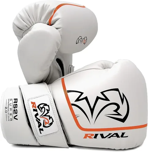 Vista 6 de RIVAL Guantes de boxeo RS2V 2.0 Super Sparring - Utiliza una sola correa, sistema de gancho y bucle en lugar de cordones, forro interior suave