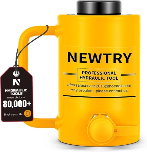 Vista 2 de NEWTRY Gato hidráulico hueco de 20 toneladas con cilindro de 2’’ de carrera Porta Power Ram de elevación industrial con retracción automática