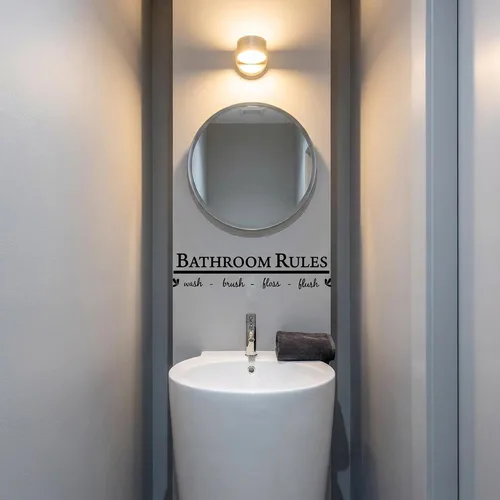 Vista 3 de Adhesivo decorativo para pared de baño Negro
