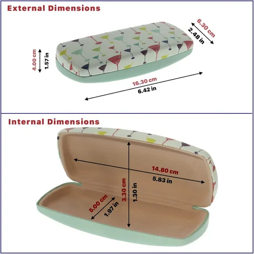 Vista 26 de Ron's Optical Clamshell - Funda rígida para lentes de lectores de marcos pequeños a medianos para mujeres y hombres