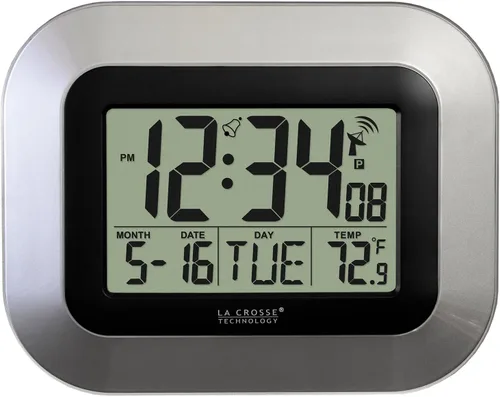 Vista 5 de La Crosse Technology Relojes de pared atómicos analógicos y digitales con temperatura