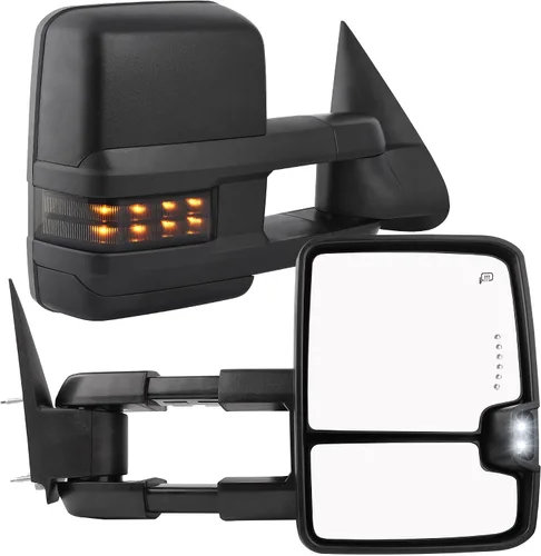 Vista 27 de AUTOSAVER88 Espejos de remolque compatibles con Chevy Silverado GMC Sierra 2007-2014, juego de espejos de remolque con calefacción eléctrica