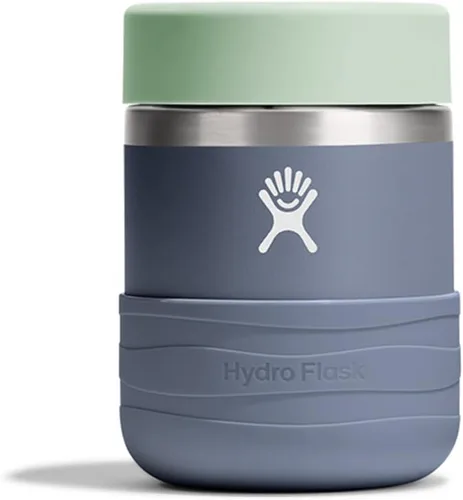 Vista 5 de Hydro Flask Recipiente de alimentos aislado – Contenedor de aperitivos para niños y lonchera – Tarro de comida de 12 onzas en color morado anémona