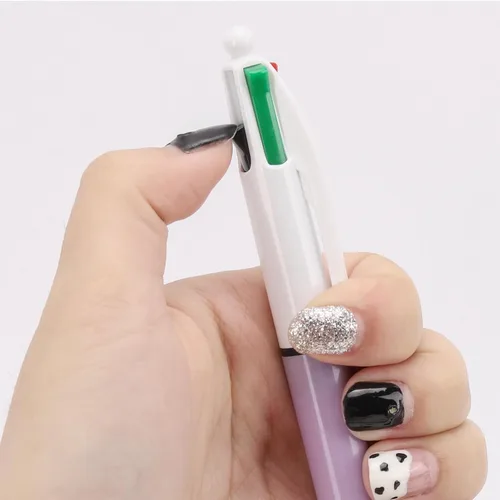 Vista 5 de 14 bolígrafos multicolor 4 en 1, punta media de 0.039 pulgadas, retráctil de color para diario y profesores, estudiantes, regalo para niños