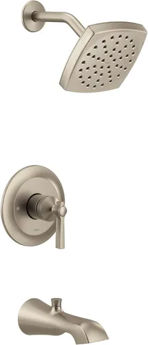 Vista 9 de Moen UTS3913BG Flara M-CORE Serie 3-Kit de molduras para bañera y ducha con 1 mango, requiere válvula, oro cepillado