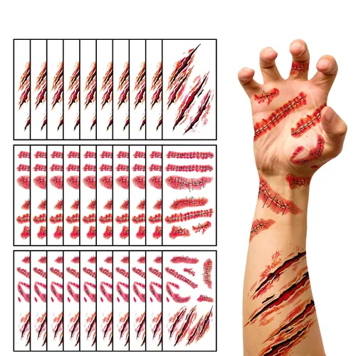 Vista 10 de 240 tatuajes temporales de otoño para niños, Acción de Gracias, impermeables, tatuajes de seguridad, la mejor opción para rellenar bolsas
