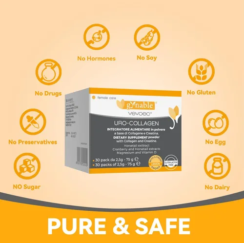 Vista 4 de Gynable UROCollagen, suplemento de control de vejiga para mujeres, salud del tracto urinario, fortalece los músculos del suelo pélvico, fugas
