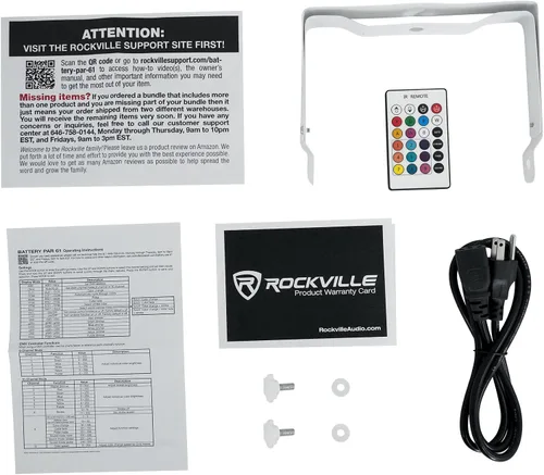 Vista 8 de 16 Rockville Battery PAR 61 Blanco Recargable RGBWA+ DMX DJ Up-Lights+Remotes