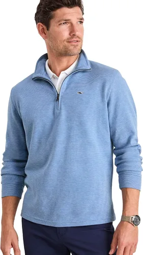 Vista 19 de vineyard vines Suéter con cremallera de un cuarto para hombre Gorra blanca