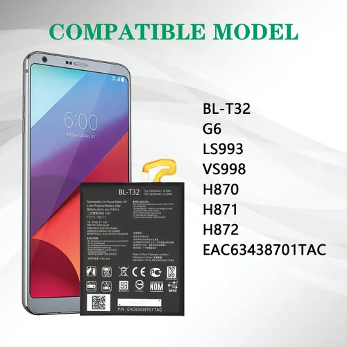 Vista 5 de BL-T32 Batería para LG Reemplazo
