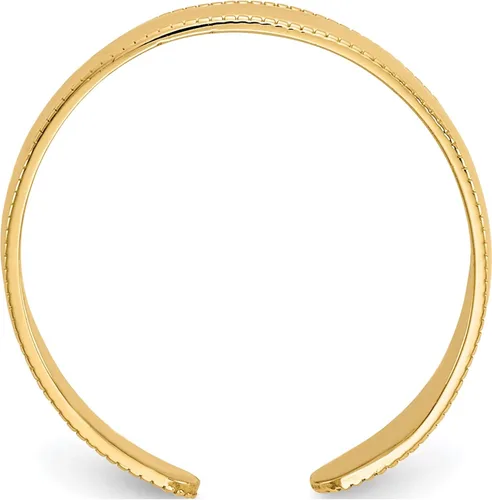 Vista 2 de Anillo de dedo ajustable de grano de molino de oro amarillo de 14 quilates - Jewelry By Sweet Pea, Metal