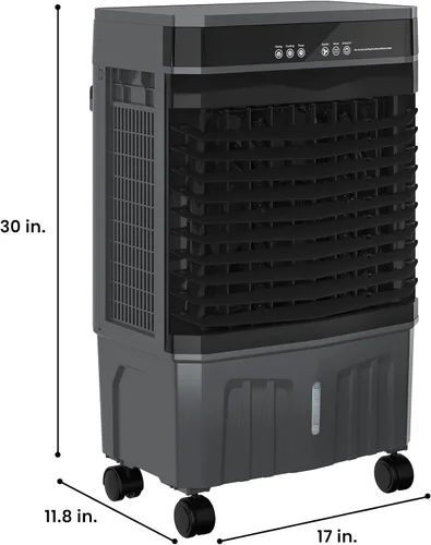 Vista 8 de Zynkez Enfriador portátil de pantano de 1800CFM para interiores y exteriores, enfriador de aire evaporativo 3 en 1 con tanque de agua de 5.3