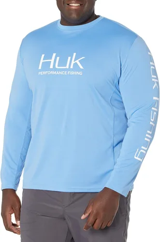 Vista 56 de HUK Camisa de manga larga Icon X para hombre, camisa de pesca de alto rendimiento Azul celeste