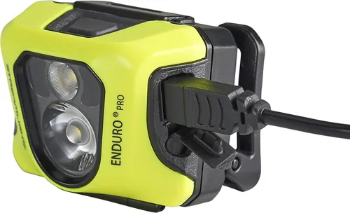 Vista 2 de Streamlight 61436 Enduro Pro USB recargable multifunción lámpara principal con correa elástica y de goma y bloqueo dual 3M, amarillo