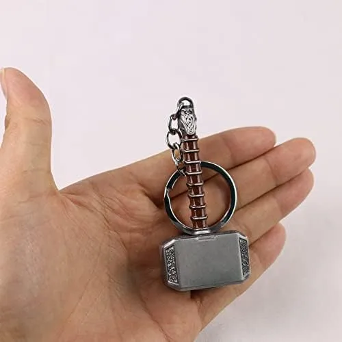 Vista 4 de Gaweco 2 llaveros Thor's Stormbreaker + Hammer Hacha Mjolnir, plateado
