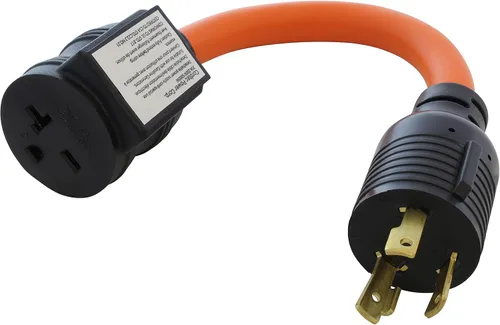 Vista 10 de AC WORKS Enchufe de bloqueo L6-30P de 30 amperios y 250 voltios a adaptador de conector hembra NEMA 6-20R 15/20 Amp 250 voltios (compacto)