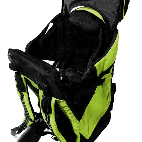 Vista 5 de ClevrPlus - Mochila portabebés para niños, con sombrilla y visera, hiking, Verde