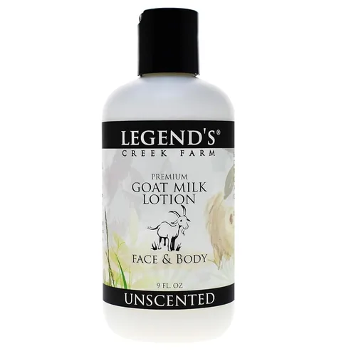 Vista 7 de Legend's Creek Farm Goat Milk Lotion - Loción corporal hidratante de leche de cabra para cuerpo, manos y cara, 9 onzas hidratantes corporales