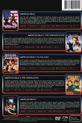 Vista 2 de 5 Movies - American Ninja 1-5 DVD 1 2 3 4 5 - The ConfrontationBlood HuntThe AnnihilationV - Complete Collection Set