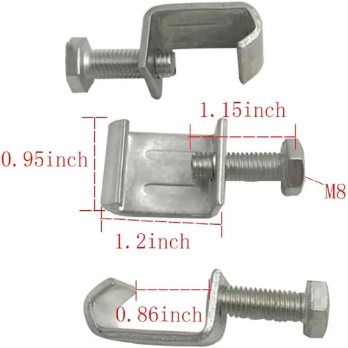 Vista 2 de 10 abrazaderas C de acero galvanizado, abrazaderas ajustables en U para montaje de vigas de banco de trabajo, mini herramientas de carpintería